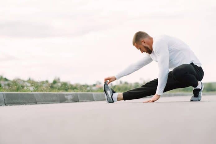 Man doing Stretching Exercises