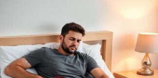 The Everyday Mistakes That Keep You Stuck in Pain Young men sitting in bed and suffering from loin pain
